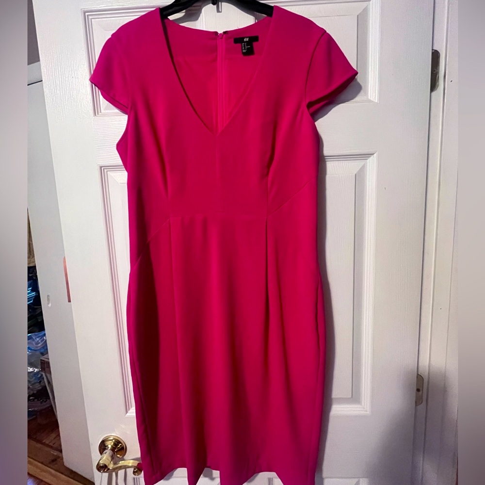 Pink midi length dress